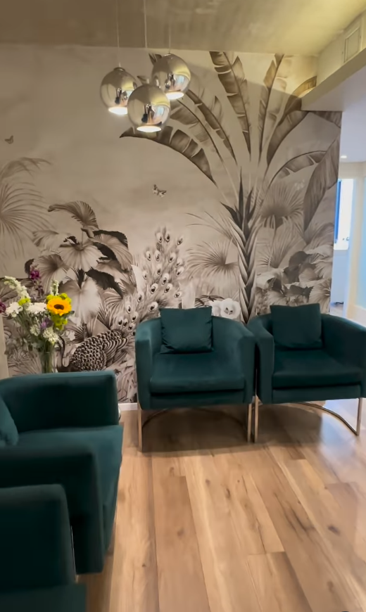 Sala de espera y sillón en el consultorio de Belgrano